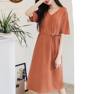 616V领落肩夏季针织弹力面料做长裙裁剪图纸连衣裙版纸样