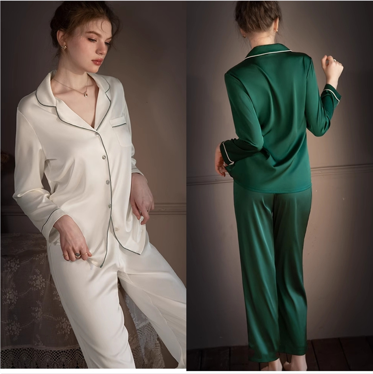 424一套纸样男女通用家居服睡衣睡袍绸缎真丝服装裁剪图板纸样