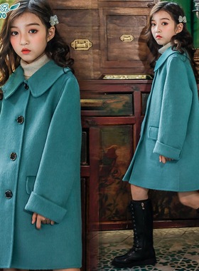 178裁剪图纸样板服装女童秋冬装外套纸样儿童双面羊绒大衣纸样