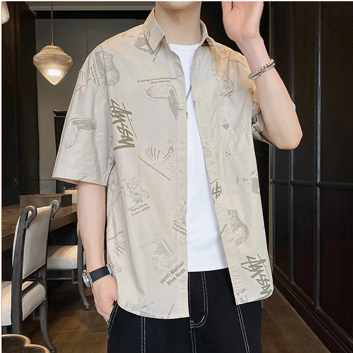 视频537男式衬衣宽松衬衣衬衫韩版裁剪图纸服装设计感纸样