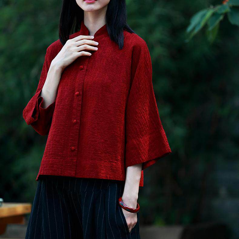 135古装棉麻改良汉服小衫  连身袖外套裁剪版型图纸纸样