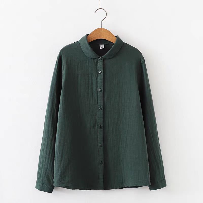 视频465法式娃娃领长袖衬衫裁剪纸板牛皮纸服装图纸女衬衣纸样