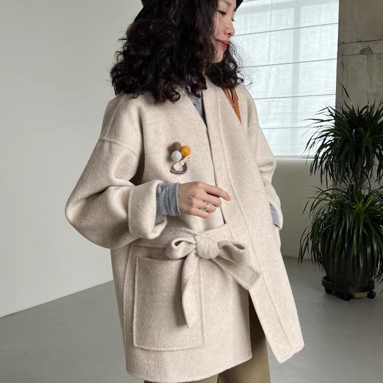 125宽松中式双面尼羊绒 版上衣裁剪图落肩穿外套衬衣新中式纸样