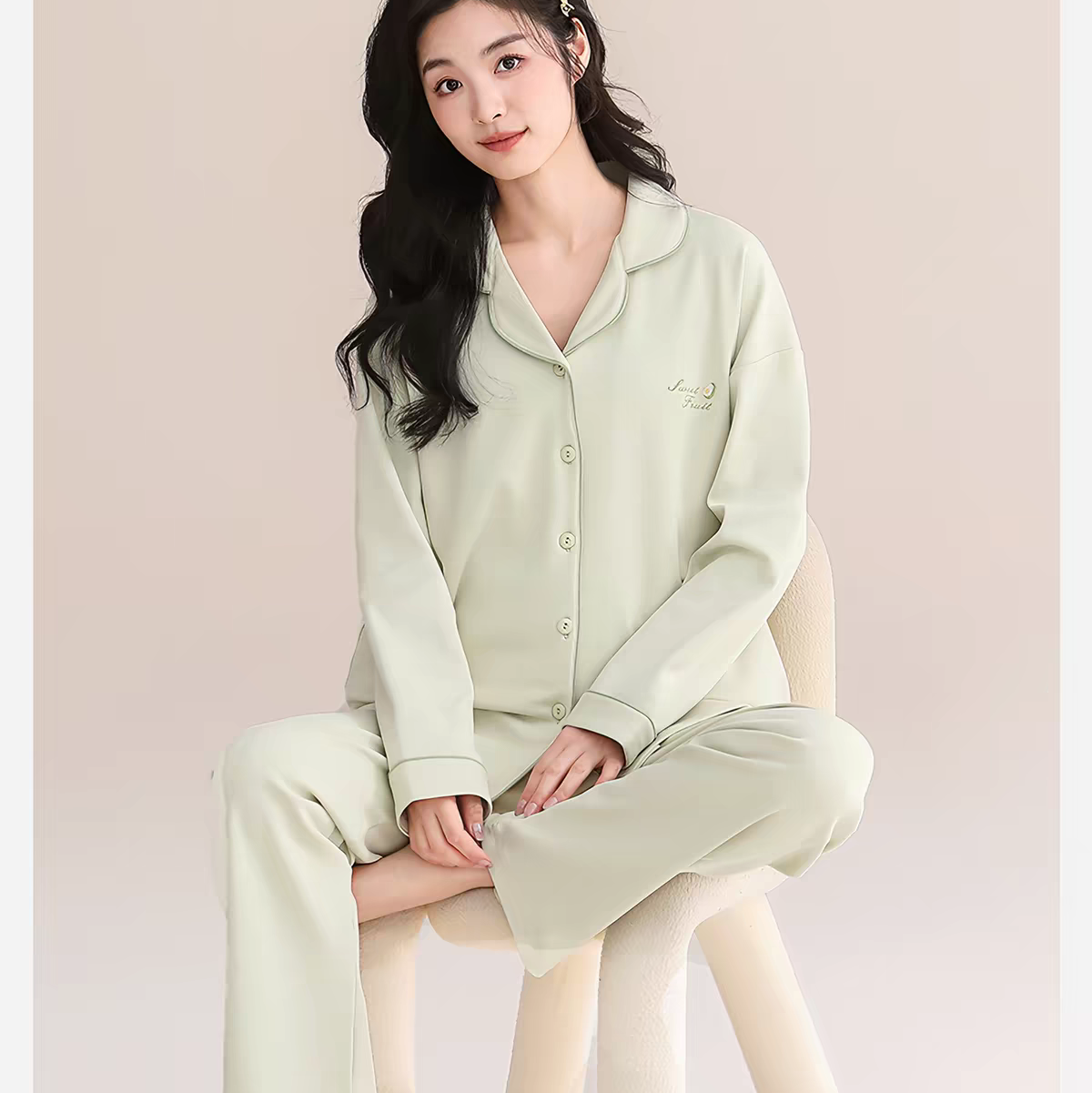 视频950落肩男女通用家居服睡衣睡袍长袖服装裁剪图板做衣服纸样
