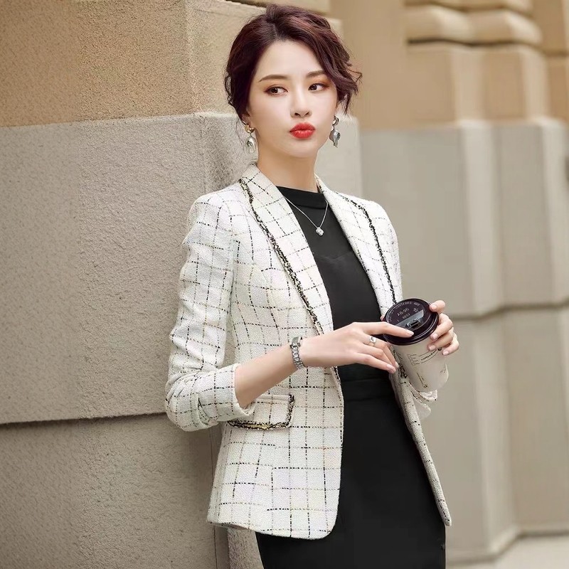 338小香风春秋款收腰韩版外套毛呢半裙子1:1做衣服裁剪图纸纸样