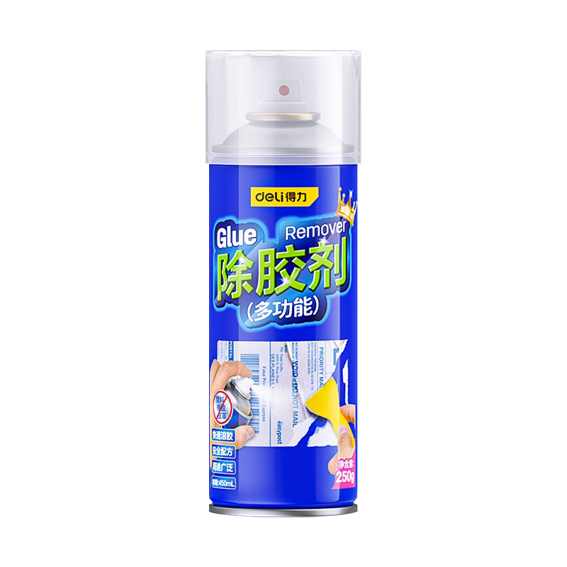 450ml不干胶清除剂除胶剂得力DL-CJ450X 24瓶/箱 新旧包装混发