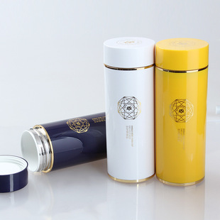 香港世宝骨瓷保温杯250ml保暖杯 陶瓷杯直身水杯商务办公茶杯子