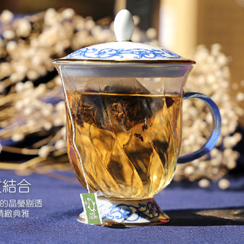 青瓷马克杯宜龙耐热玻璃玫瑰