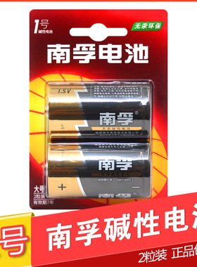 南孚碱性电池大号一号2粒1号卡装电池燃气灶 热水器LR20-2B 1.5V
