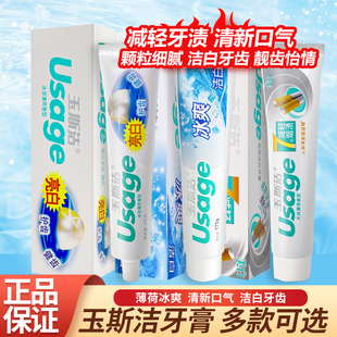 云汉玉斯洁冰爽牙膏175g洁白牙齿清新口气薄荷香型减轻牙渍家庭装