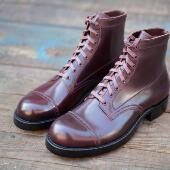 岩屋手造A109古董楦马臀皮伞兵靴固特异英伦复古三接头香蕉楦M楦