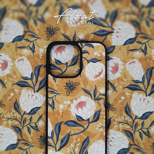 黄色桔梗小众帆布面苹果iPhone17新款 13mini16pro5max4plus手机壳