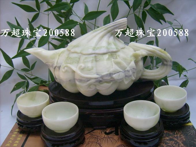 蓝田玉福瓜茶壶茶具茶艺玉饰品实用玉器摆件万超珠宝200588-封面