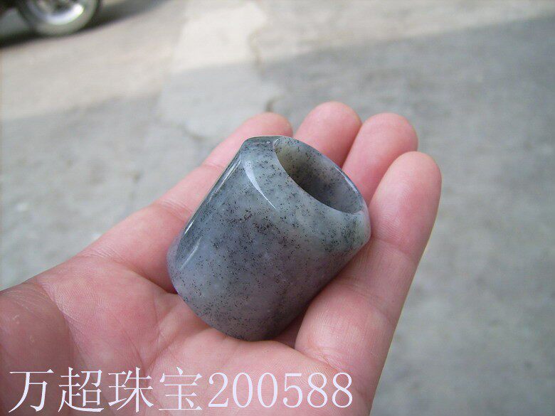 和田玉青花玉扳指把玩佩饰戒指手饰文玩玉器专业琢磨 万超珠宝