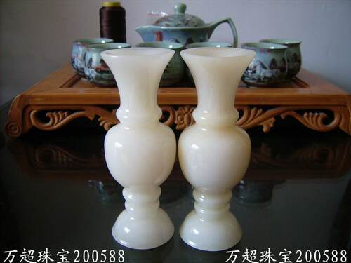 天然阿富汗玉平安素瓶色正细腻