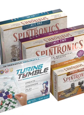 图灵反转翻转Turing Tumble自旋电子学机械桌游英文正版编程教育