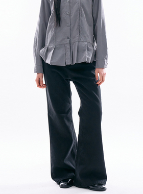 韩国代购Raucohouse Avalon wide flare pants 百搭复古休闲长裤