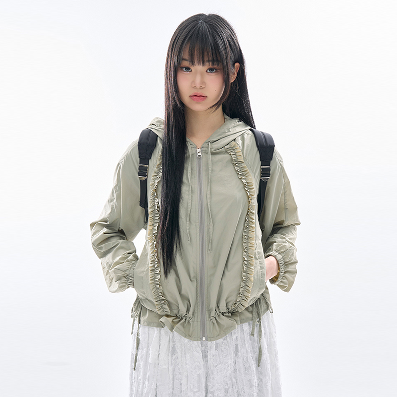 Raucohouse韩代尼龙连帽外套