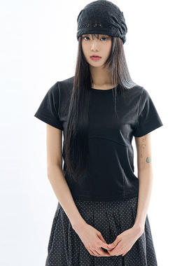 国内现货Raucohouse Bast line incision tee 拼接短袖T恤衫百搭