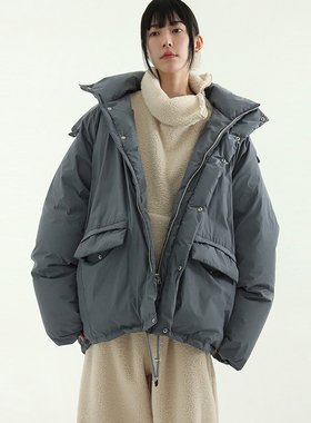 韩代24 duck dawn utility hood padding jumper (unisex)羽绒服