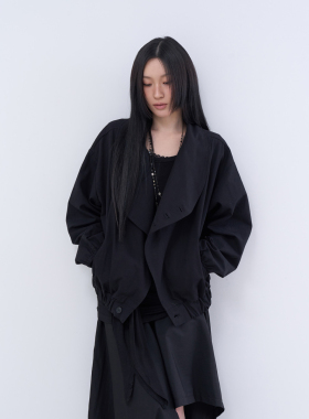 lowear韩代 round collar button jacket 设计师款长袖夹克外套