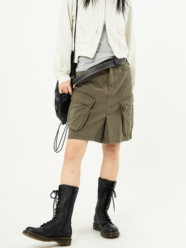 Raucohouse韩代工装牛仔半裙