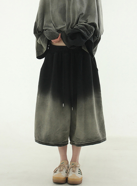 韩代24 gradation brushed half banding pants (unisex)半腿裤