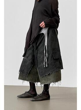 韩代26 layered camo pattern bermuda banding pants (unisex)