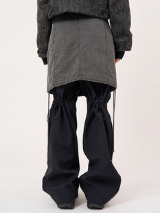 韩代Raucohouse Core nylon string flare banding pants 休闲裤