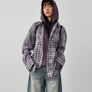 natural check 格子衬衫 26A unisex shirt 韩国代购 cotton