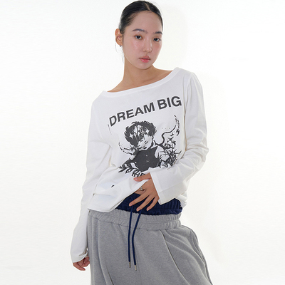 韩代Raucohouse印花长袖T恤上衣