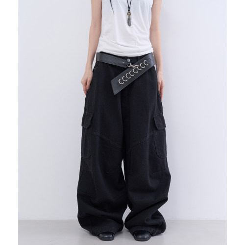 lowear韩代宽松工装牛仔裤