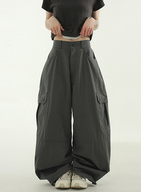 韩国代购25S/S paper cotton cargo banding pants(unisex)工装裤