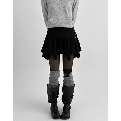 BLACKUP韩代不对称迷你裙