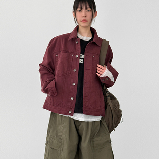 washed 夹克外套 韩国代购 jacket unisex trucker 26A cotton