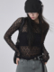 long 韩代Raucohouse sleeve镂空T恤 see through Sheer pattern
