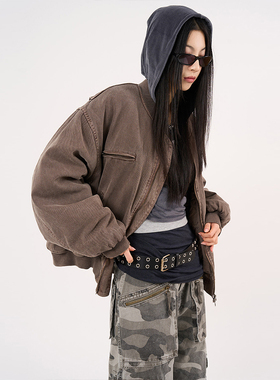 韩国代购 Raucohouse Cooper vintage over pigment jumper 夹克