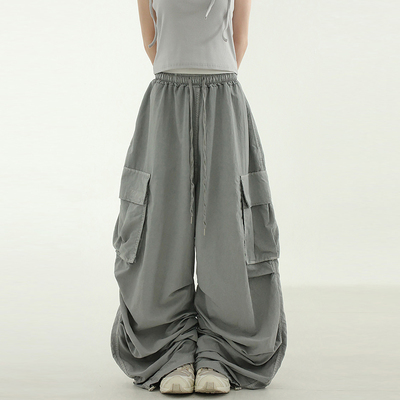 Localmansion韩代抽绳宽松工装裤