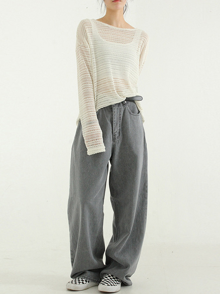 国内现货！oversize wide jean(unisex)宽松阔腿小众牛仔裤男女款