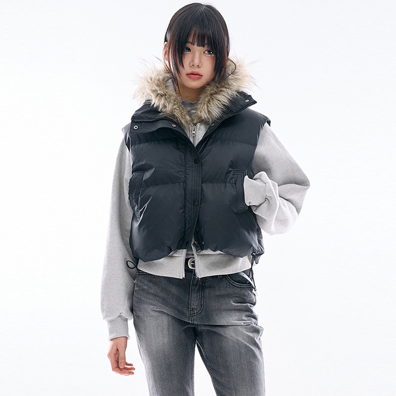 Raucohouse韩代短款棉服马甲