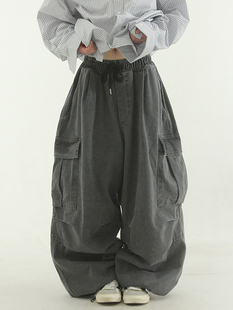 balloon pants unisex 韩代oversize 裤 denim 宽松牛仔工装 cargo