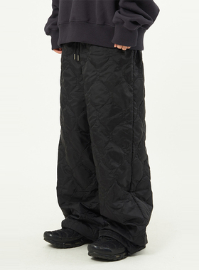 韩代Raucohouse Molde base quilted padded pants 复古抽绳长裤