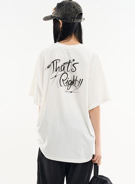 韩代Raucohouse Amarillo shadow printed over T-shirt 字母T恤