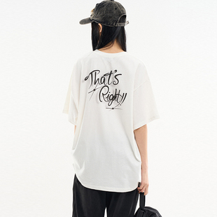 韩代Raucohouse Amarillo shadow printed over T-shirt 字母T恤
