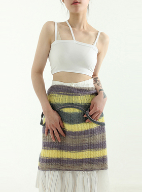 韩国代购23S/S silket double string sleeveless top 设计师吊带