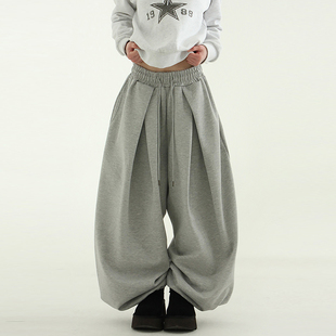 balloon banding pants 国内现货25 卫裤 cotton unisex pleated