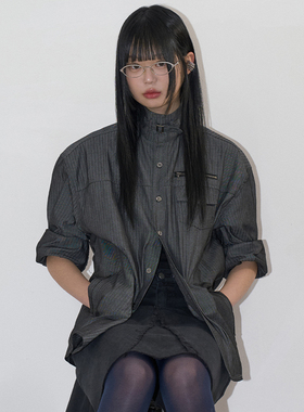 韩代 Raucohouse North stripe western jacket 条纹工装夹克外套