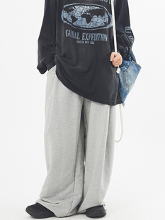 韩代Raucohouse  Super wide one-tuck banding sweat pants 长裤