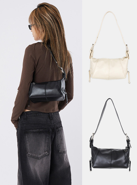 韩代Raucohouse Glossy leather eyelet strap shoulde手提腋下包