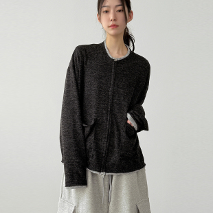 knit bokashi 针织开衫 unisex cardigan zip 2way 韩代25F